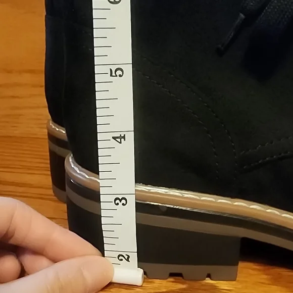 Kensie Black Lace-Up Ankle Boots - Picture 7 of 8